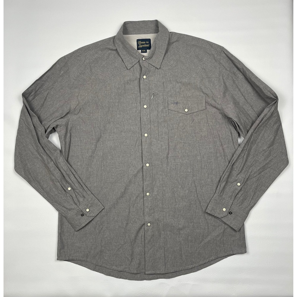 Texas Standard Pearl Snap Shirt Mens XXL Western Bamboo Blend